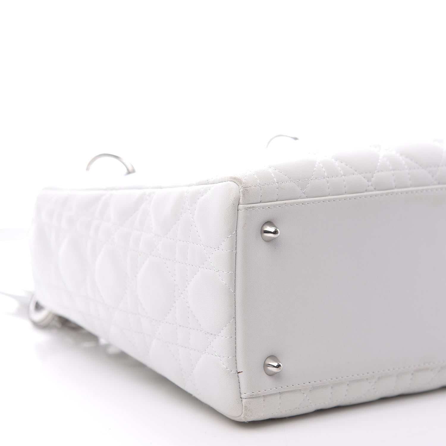 Christian Dior Lambskin Cannage Medium Lady Dior White 7 of 13