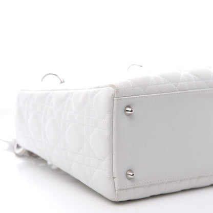 Christian Dior Lambskin Cannage Medium Lady Dior White 7 of 13