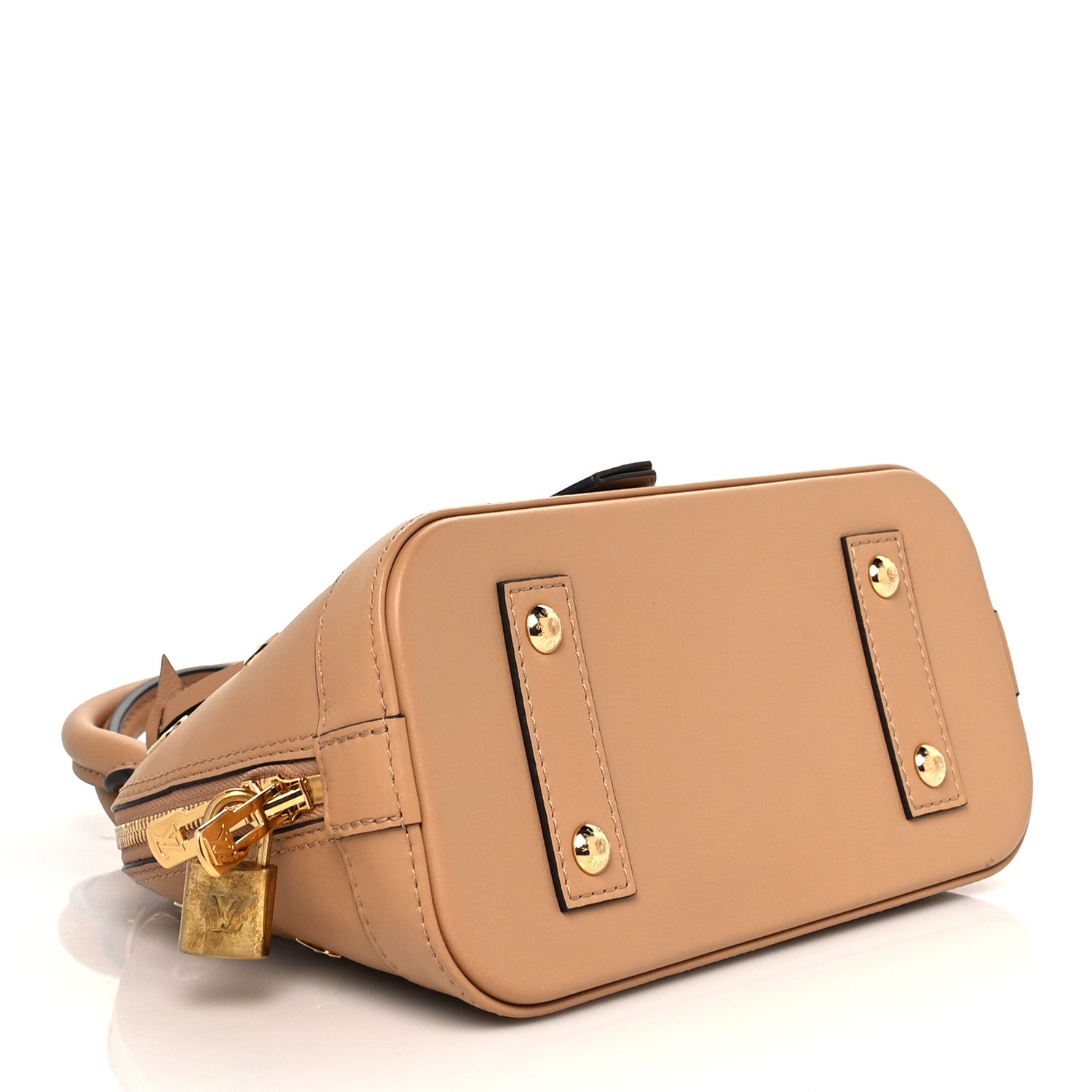 Louis Vuitton Calfskin Metal Monogram Alma BB Camel Brown 4 of 11