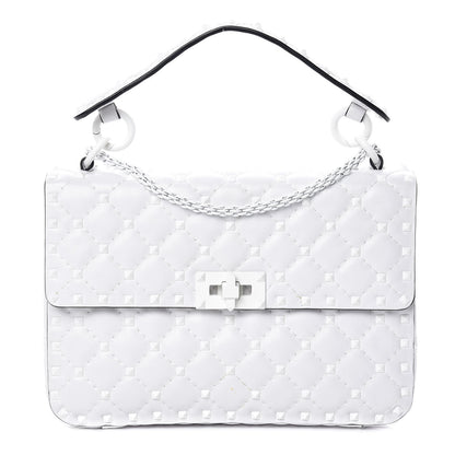 Valentino Garavani Lambskin Medium Free Rockstud Spike Shoulder Bag Optic White 1 of 10