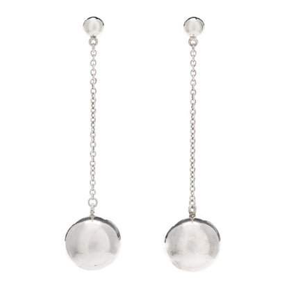 Tiffany Sterling Silver 10mm HardWear Ball Drop Earrings 1 of 4