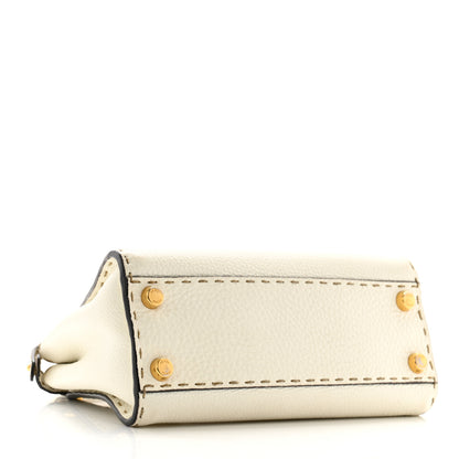 Fendi Cuoio Romano Selleria Mini Peekaboo Iconic Satchel White 4 of 13