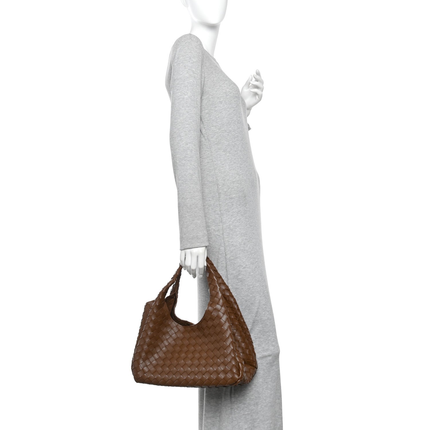 Bottega Veneta Intrecciato Medium Campana Shoulder Bag Tannin 2 of 9