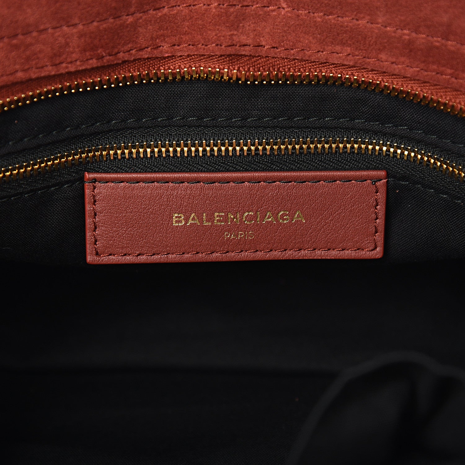 Balenciaga Baby Daim Suede Gold Metallic Edge Hardware City Bois De Rose Fonce 5 of 9