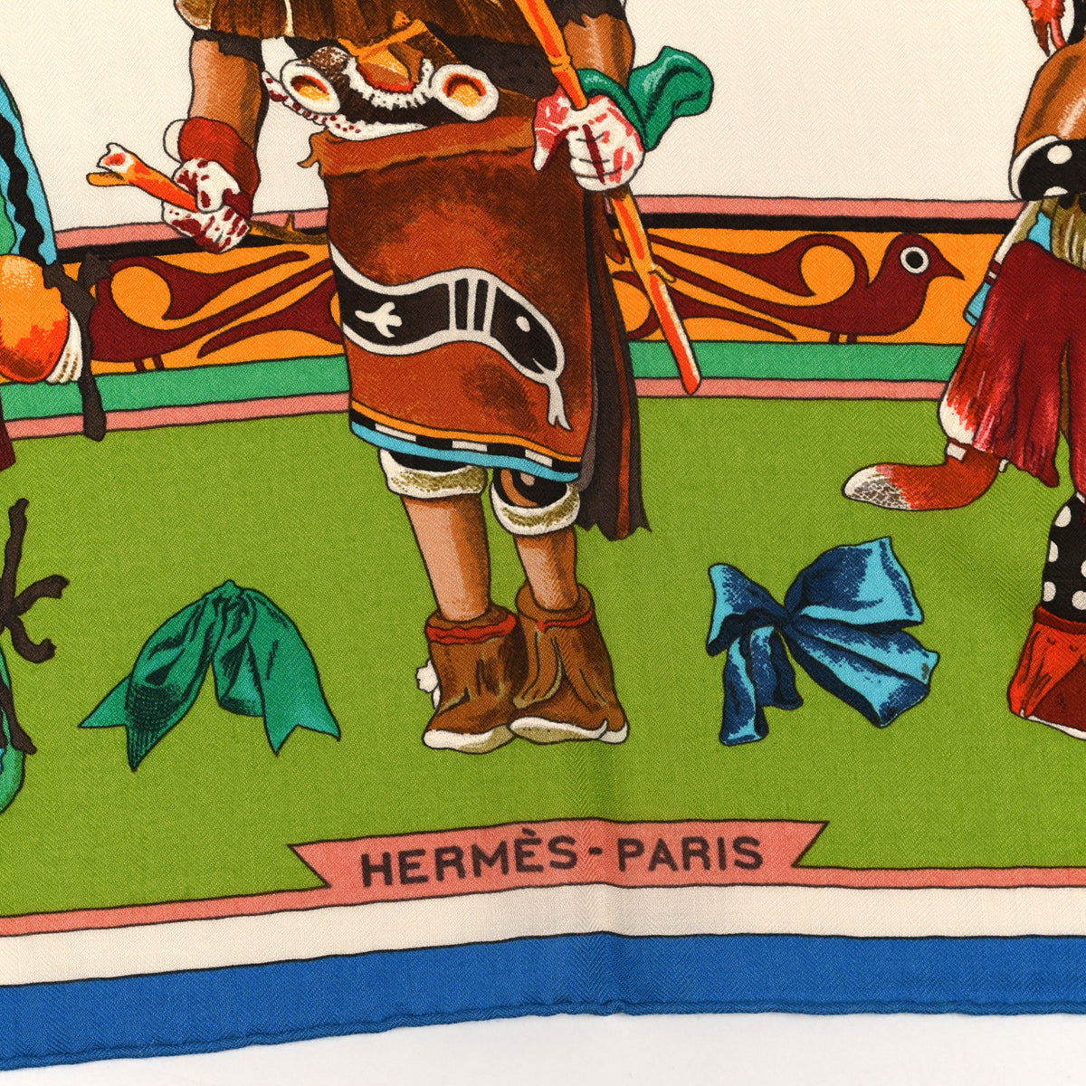 Hermes Cashmere Silk Kachinas Shawl 140 2 of 3