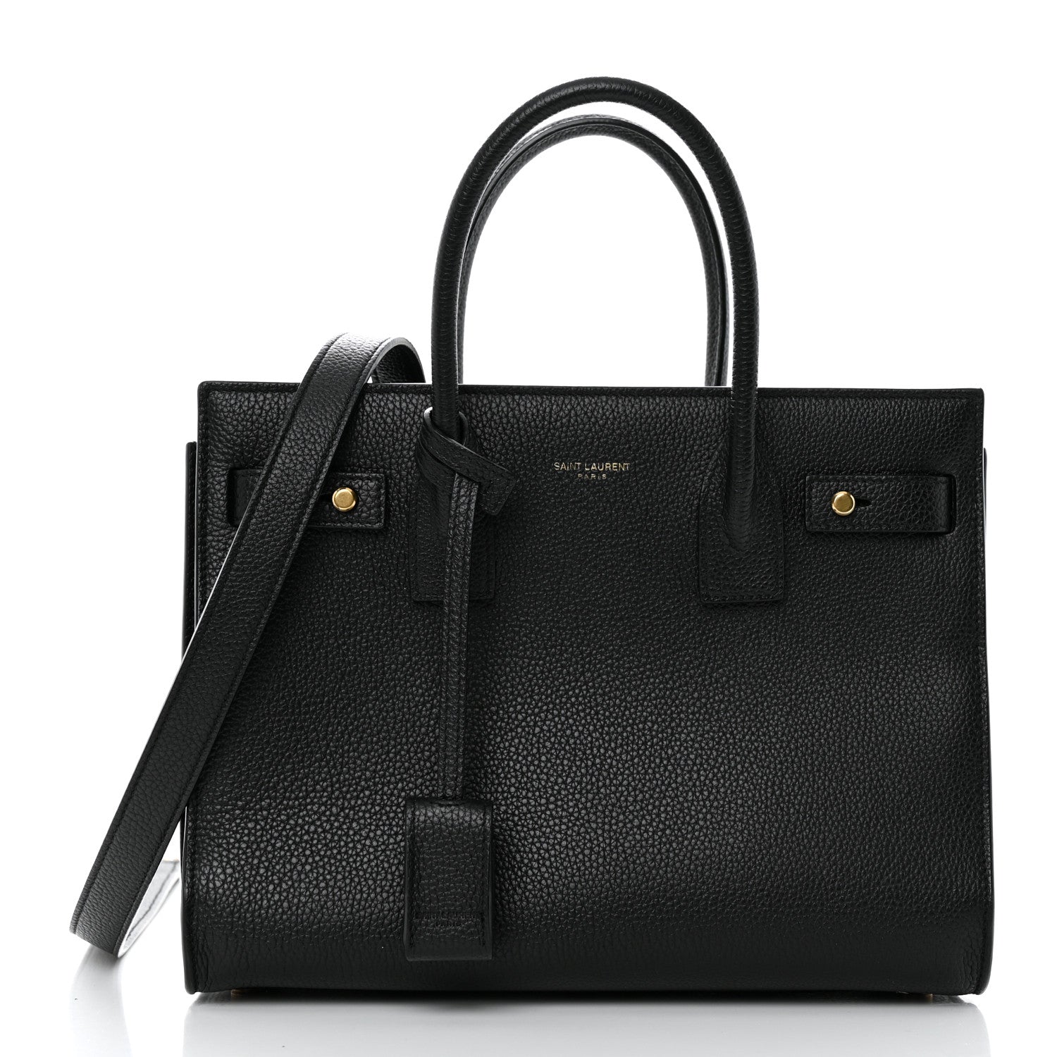 Saint Laurent Grained Calfskin Baby Sac De Jour Souple Black 3 of 12