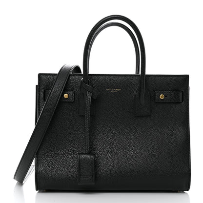 Saint Laurent Grained Calfskin Baby Sac De Jour Souple Black 3 of 12