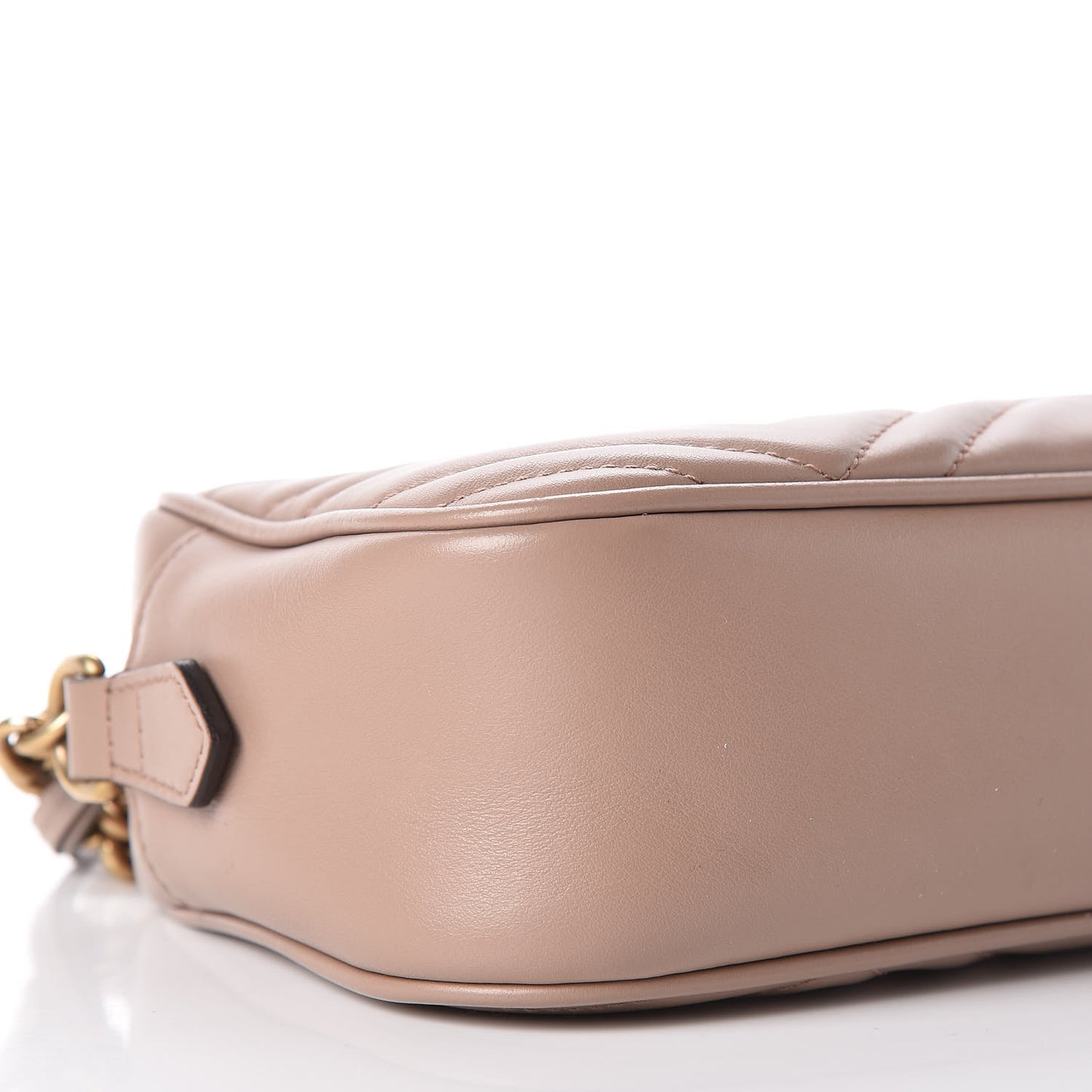 Calfskin Matelasse Small GG Marmont Chain Shoulder Bag Taupe