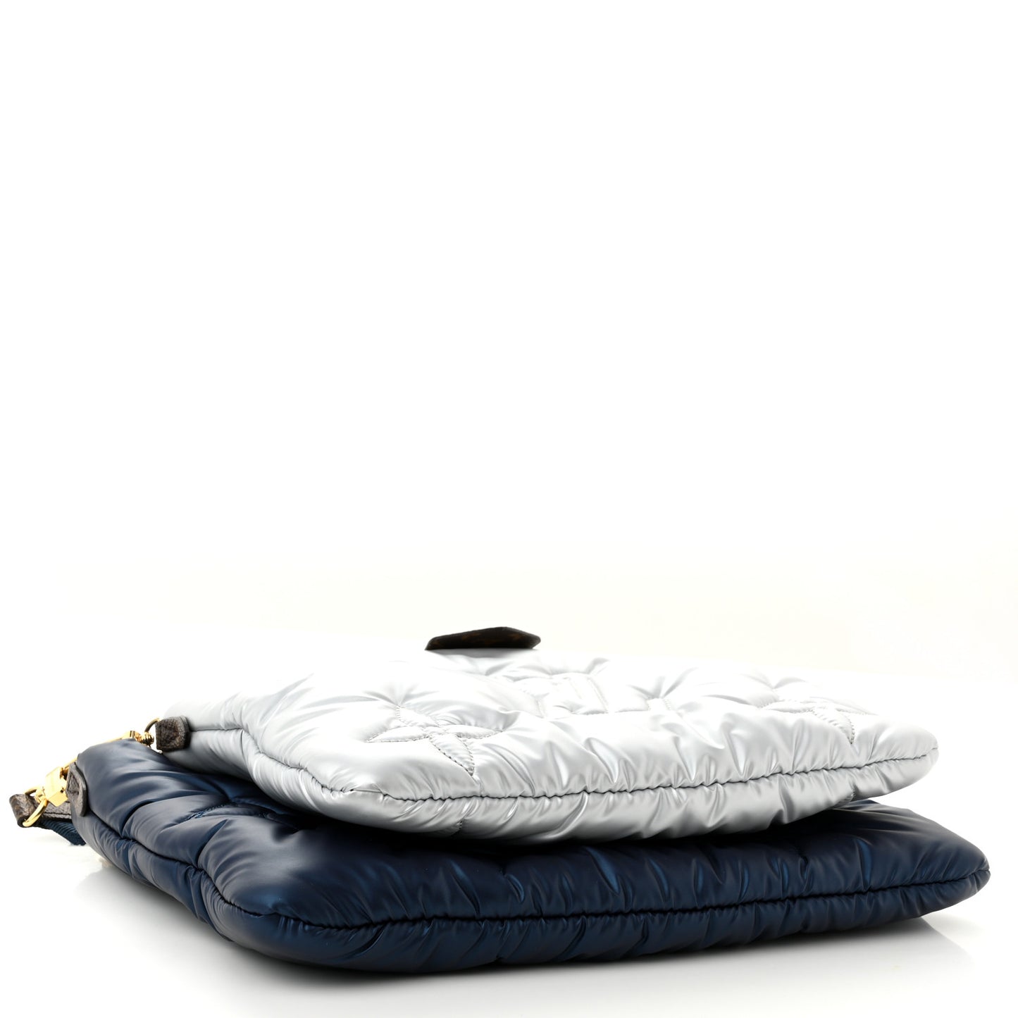Econyl Monogram Pillow Maxi Multi Pochette Accessories Navy Silver