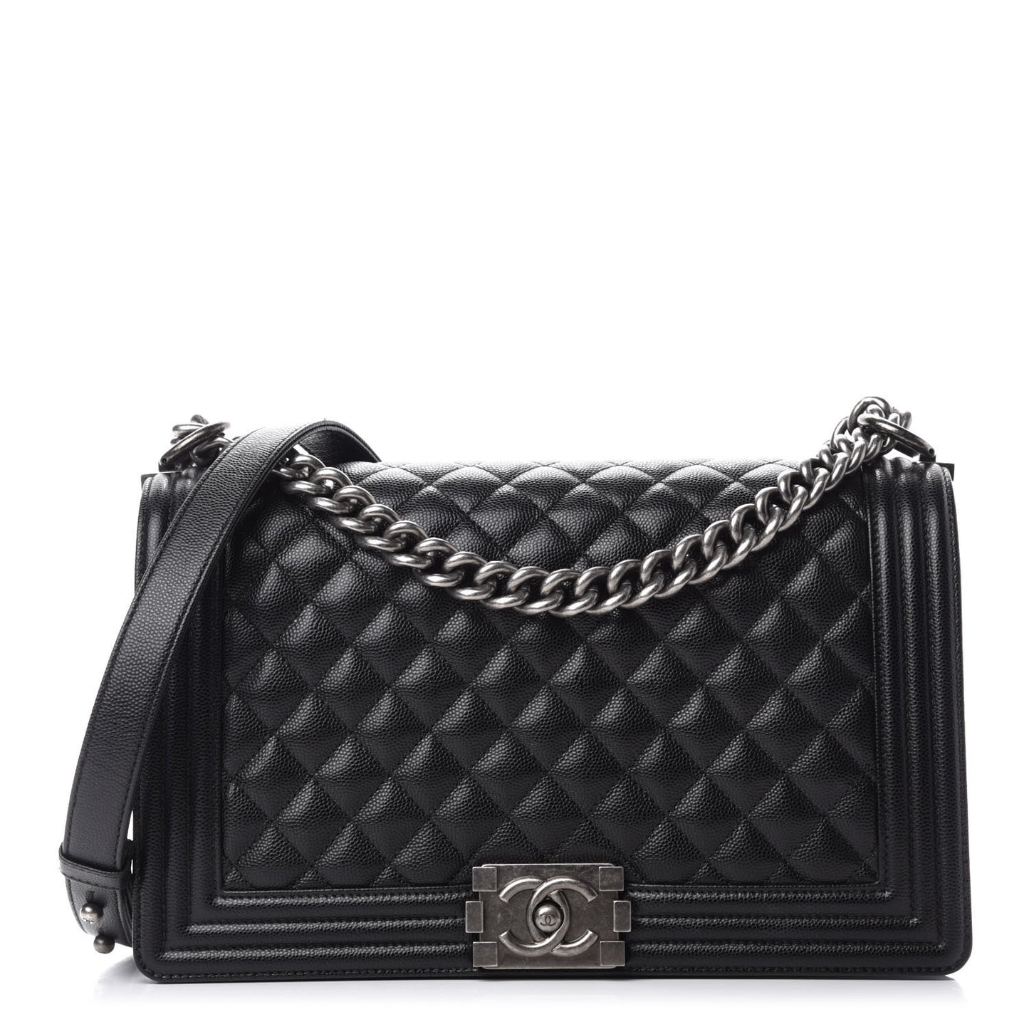 Caviar Quilted New Medium Boy Flap Black
