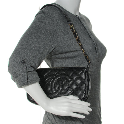 Chanel Caviar Quilted Pochette Black 2 of 7