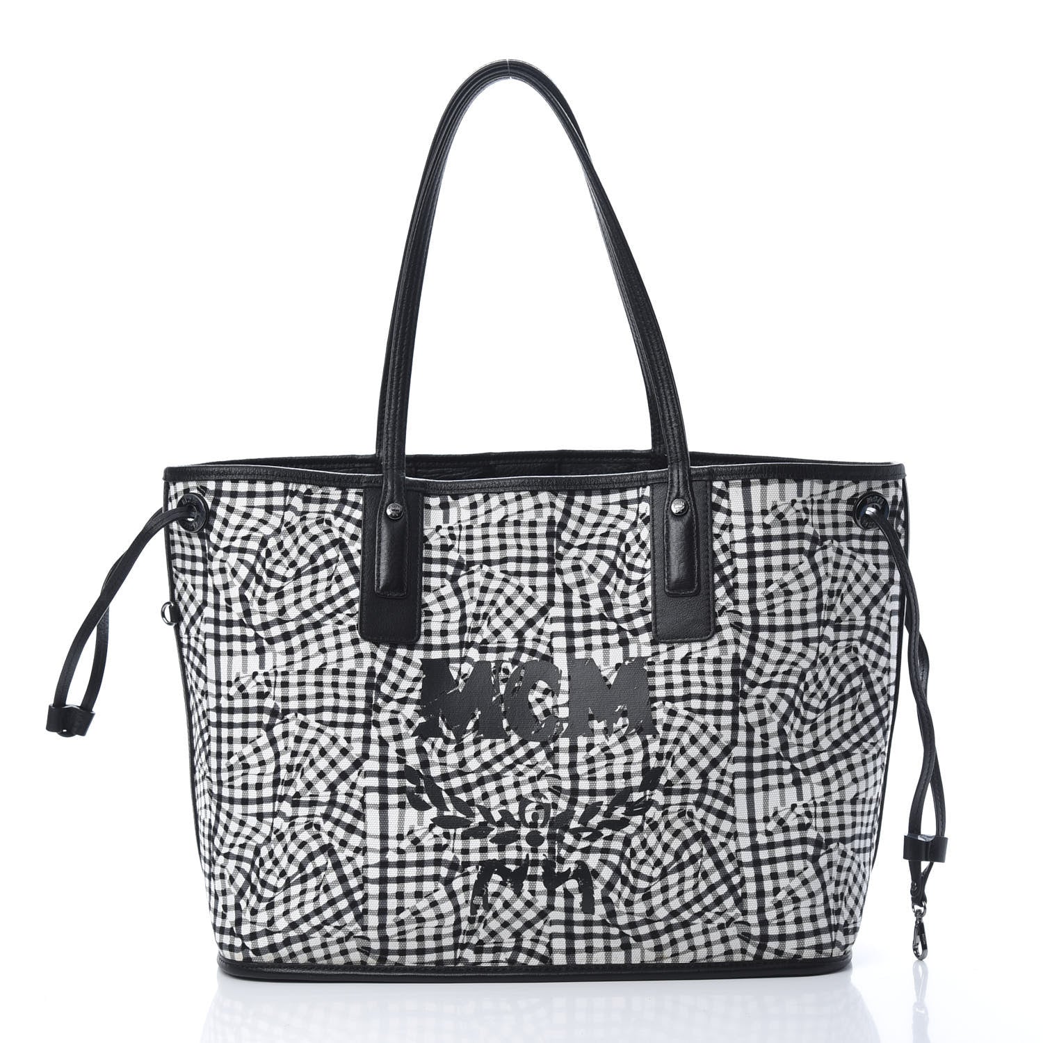 MCM Visetos Medium Liz Reversible Shopper Tote Black 3 of 15