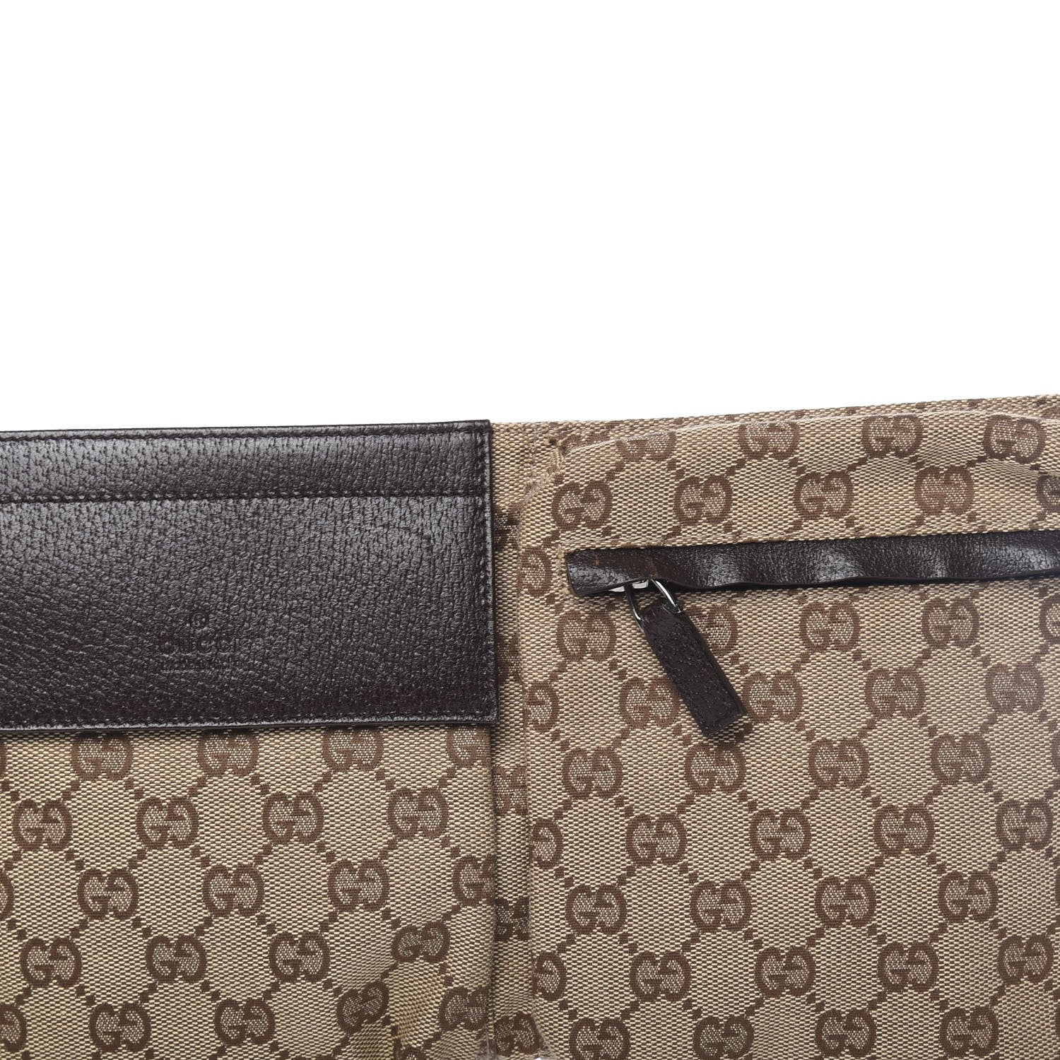 Gucci GG Monogram Double Pocket Belt Bag Dark Brown 11 of 11