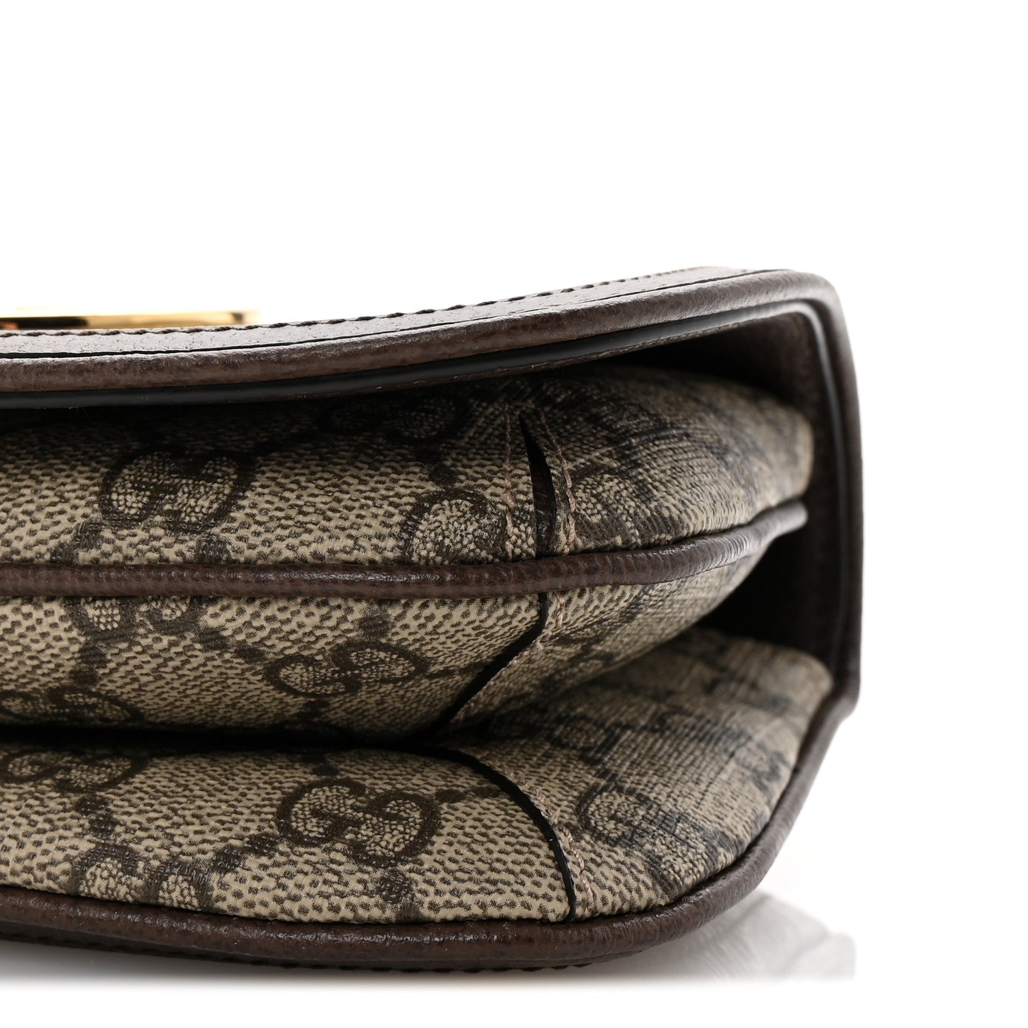 Gucci GG Supreme Monogram Textured Dollar Calfskin Blondie Belt Bag 95 38 Beige Ebony New Acero 10 of 11