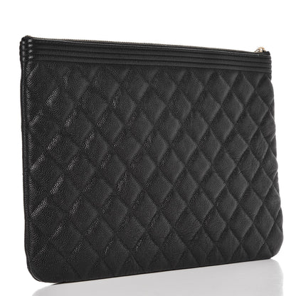 Chanel Caviar Quilted Medium Boy Cosmetic Case Black 3 of 7