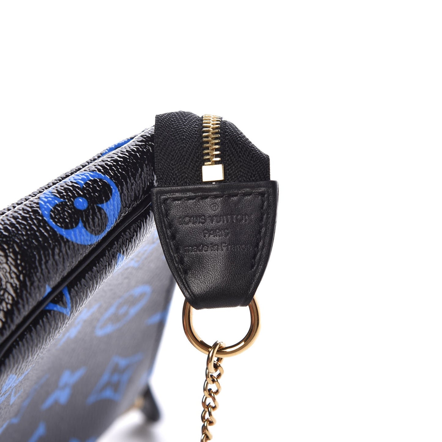 Colored Monogram Mini Pochette Accessories Blue Black