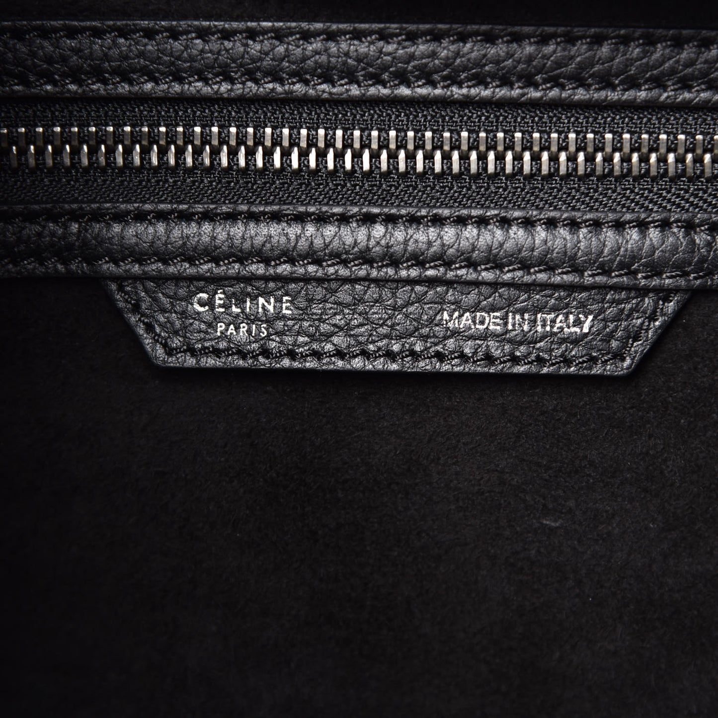 Drummed Calfskin Micro Luggage Black