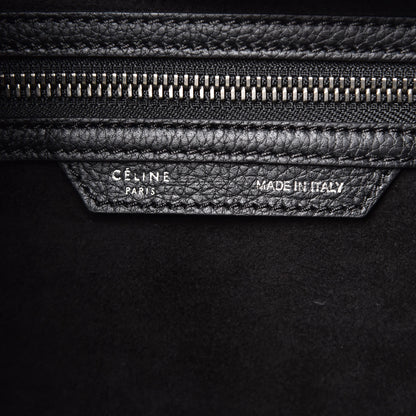 Celine Drummed Calfskin Micro Luggage Black 7 of 9