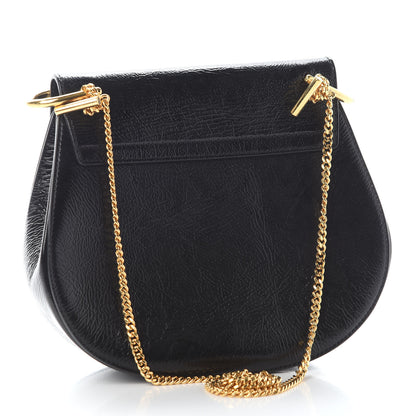 Chloe Grained Patent Drew Shoulder Bag Black 2 of 7