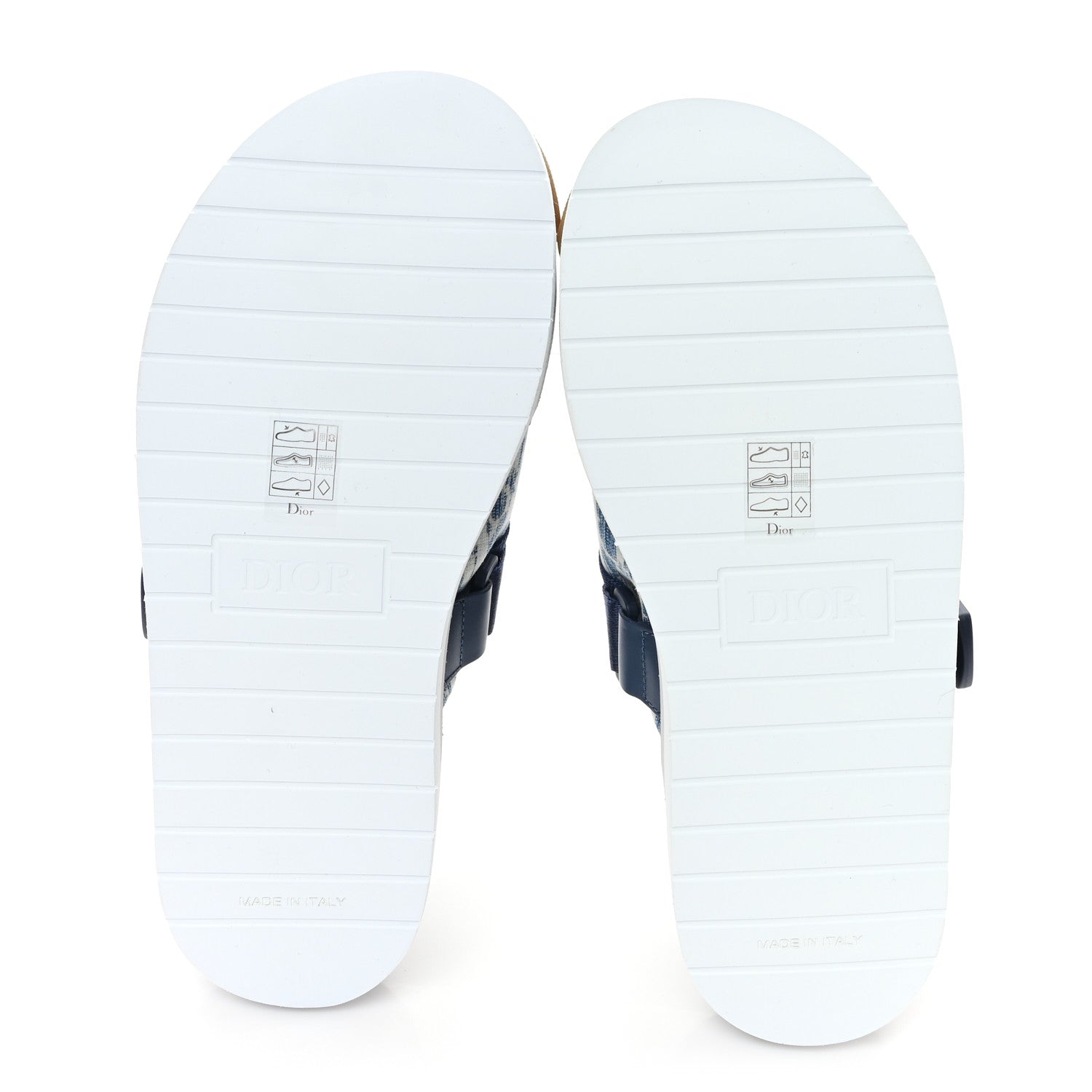 Christian Dior Oblique Jacquard Mens Alpha Sandals 40 Blue Denim