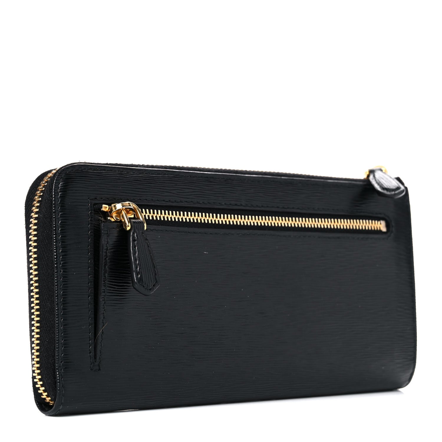Prada Vitello Move Half Zip Wallet Black 3 of 12