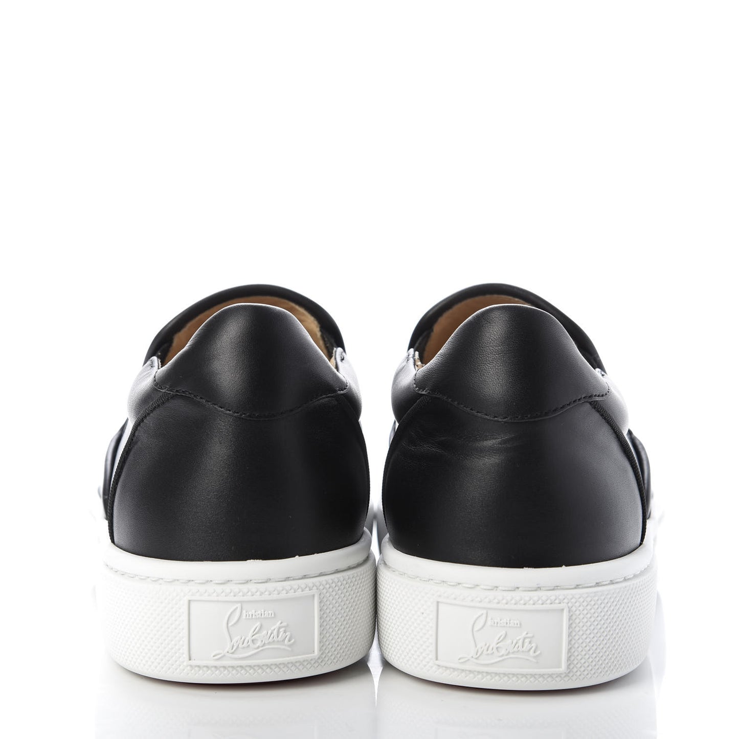 Calfskin Slip On Flat Sneakers 39.5 Black