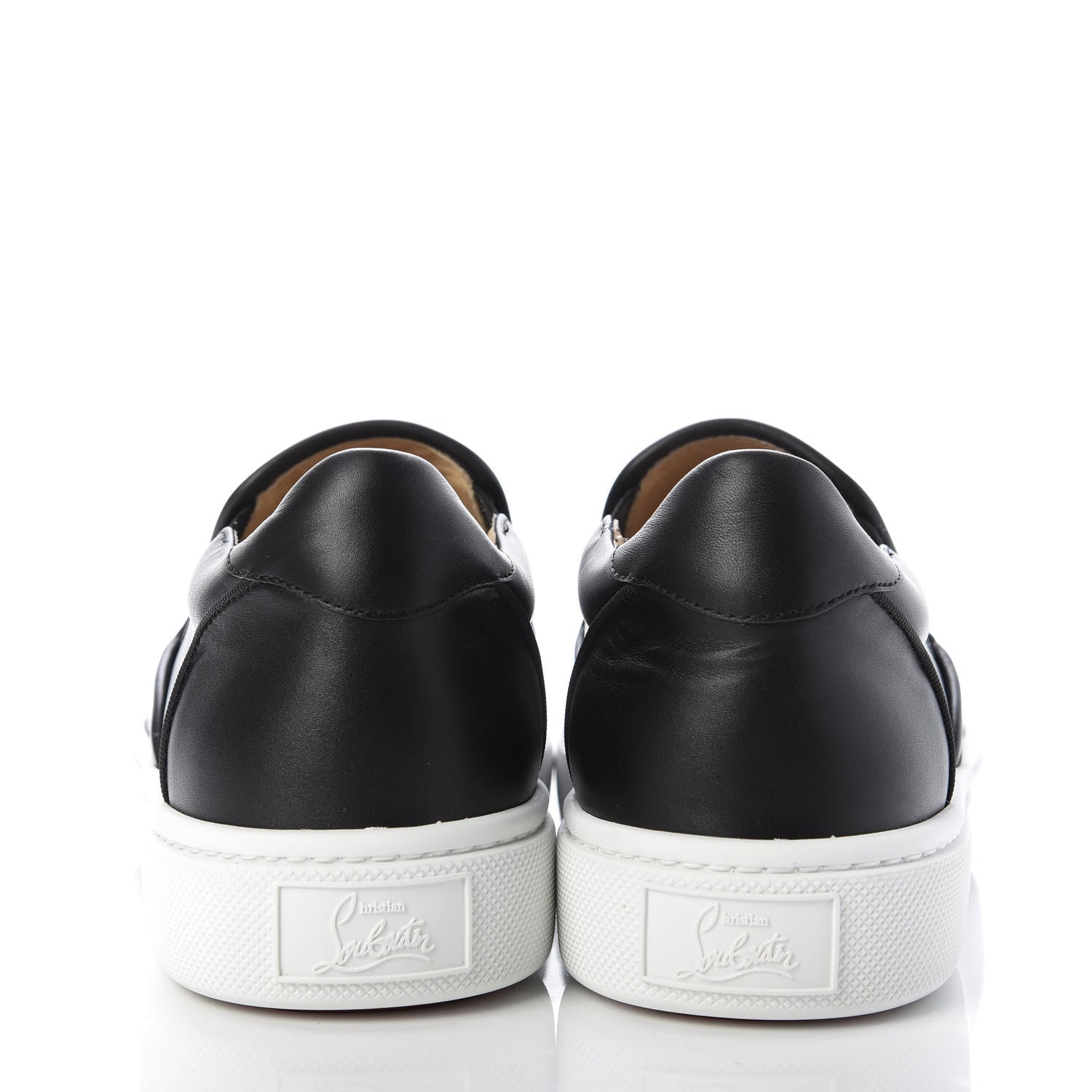 Christian Louboutin Calfskin Slip On Flat Sneakers 39.5 Black 6 of 8