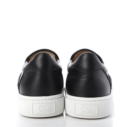 Christian Louboutin Calfskin Slip On Flat Sneakers 39.5 Black 6 of 8