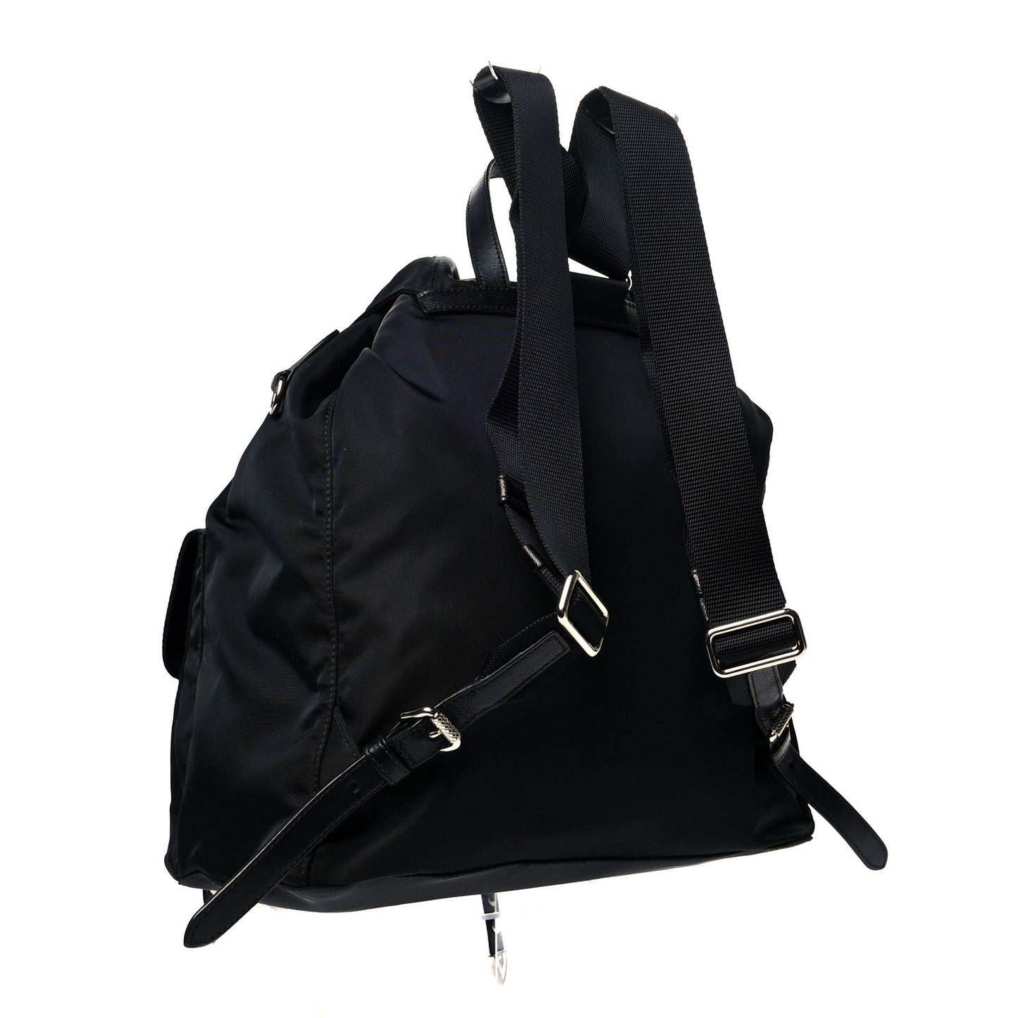 Nylon New Vela Studded Backpack Black