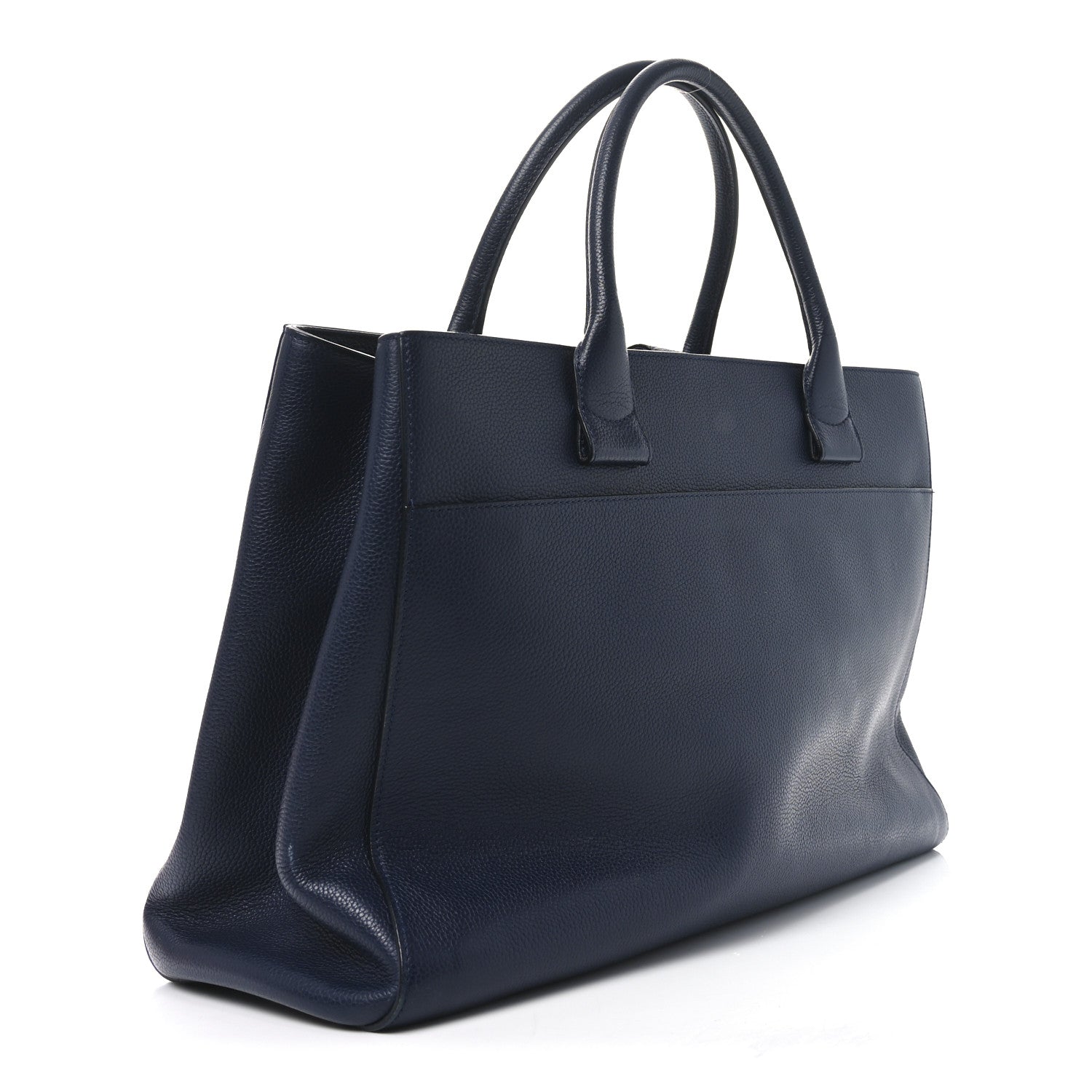 Chanel Grained Calfskin Large Neo Executive Shopper Tote Dark Blue 3 of 10