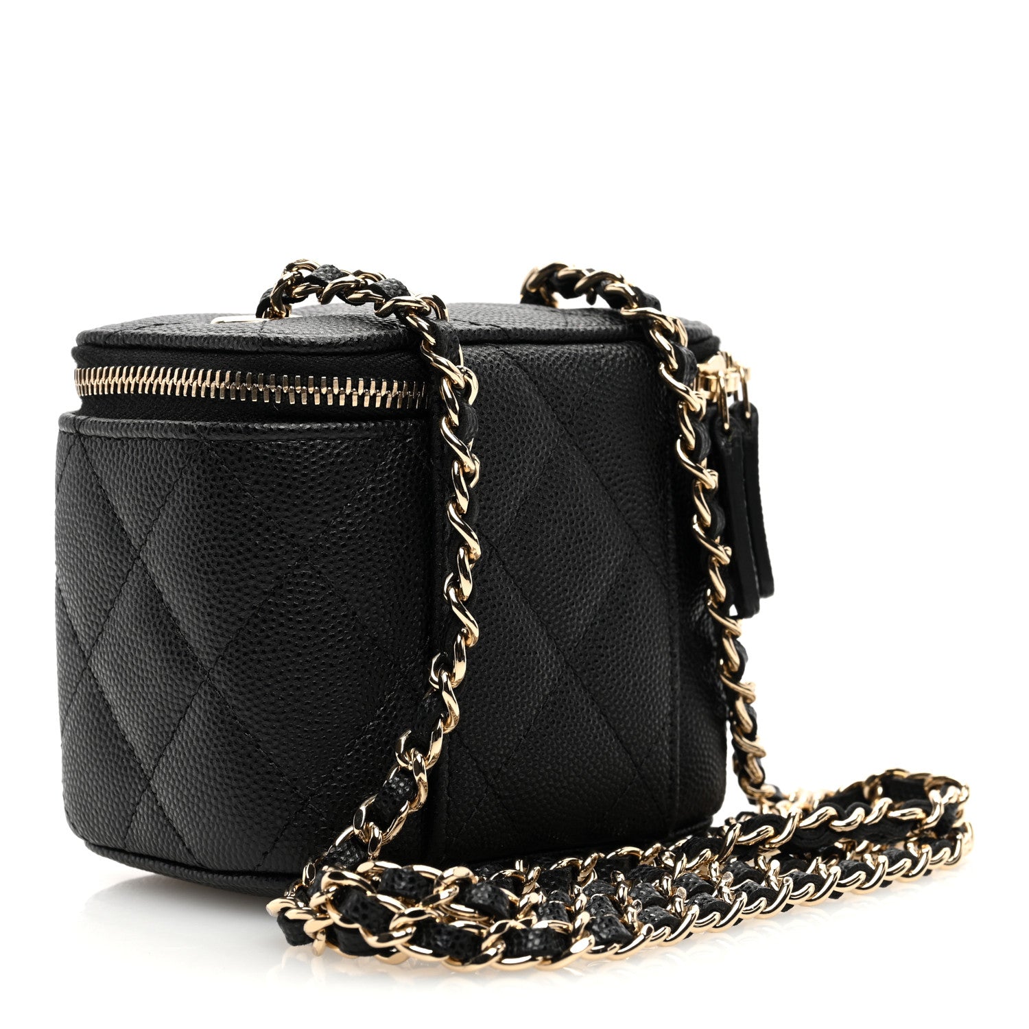 Chanel Caviar Quilted Mini Vanity Case With Chain Black 3 of 11