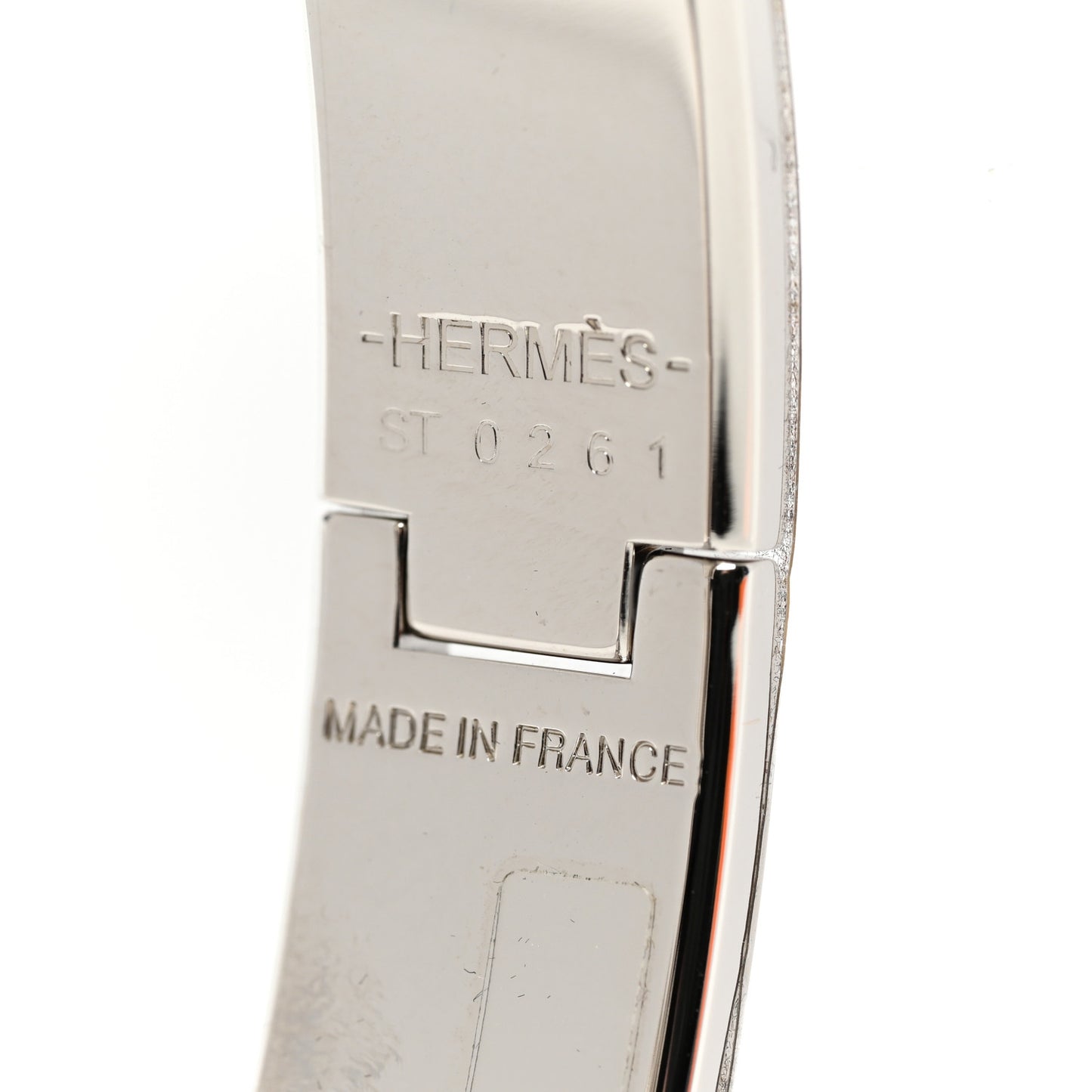 Enamel Narrow Clic Clac H Bracelet PM White