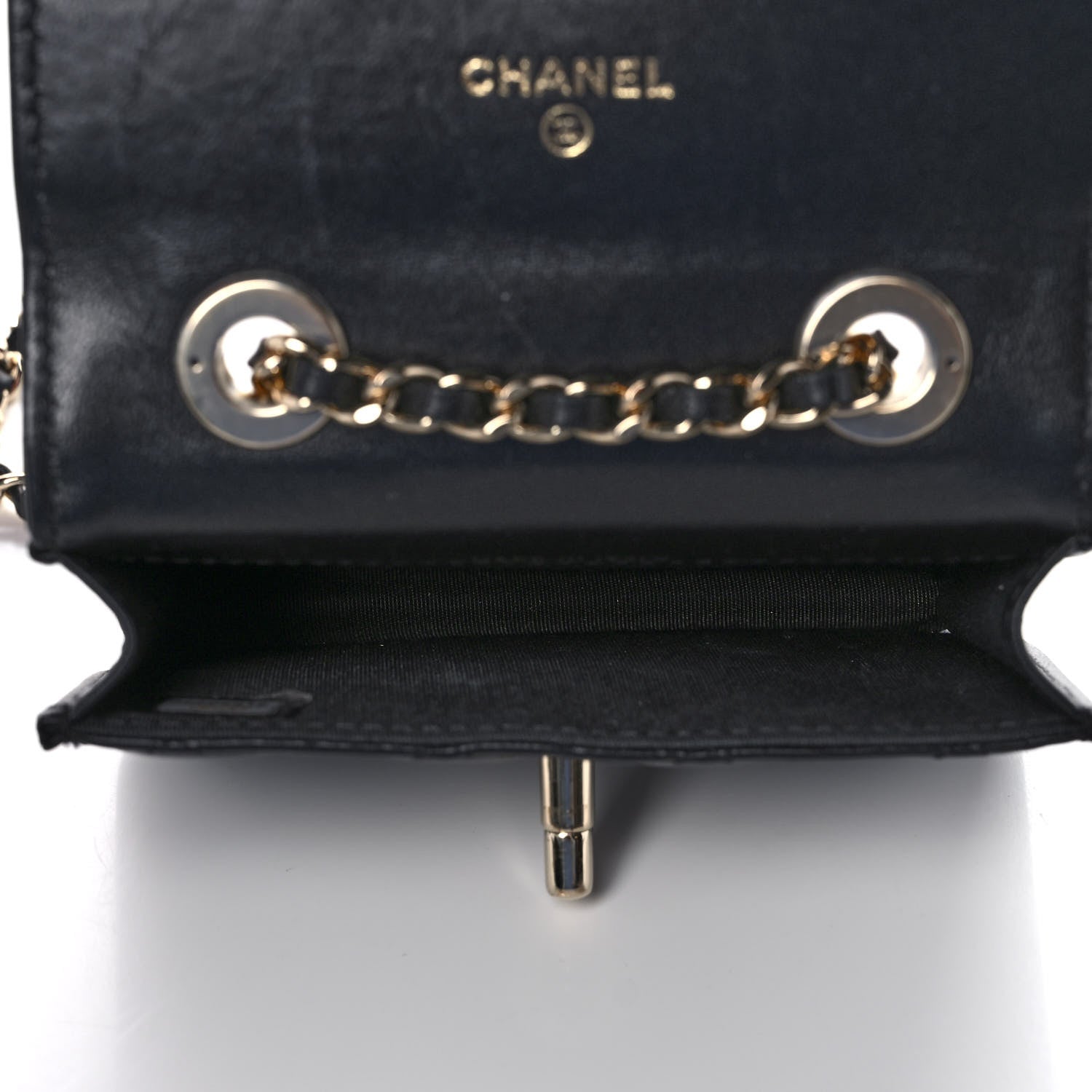 Chanel Lambskin Quilted Trendy CC Card Holder On Chain Black 4 of 10