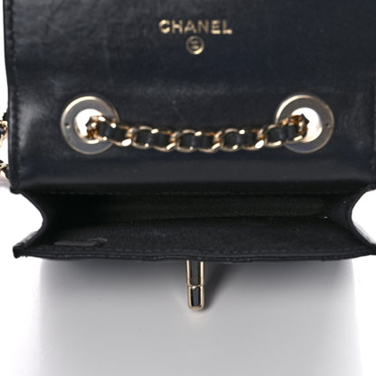 Chanel Lambskin Quilted Trendy CC Card Holder On Chain Black 4 of 10