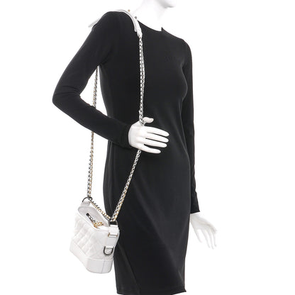Chanel Patent Goatskin Quilted Small Gabrielle Hobo White 2 of 8