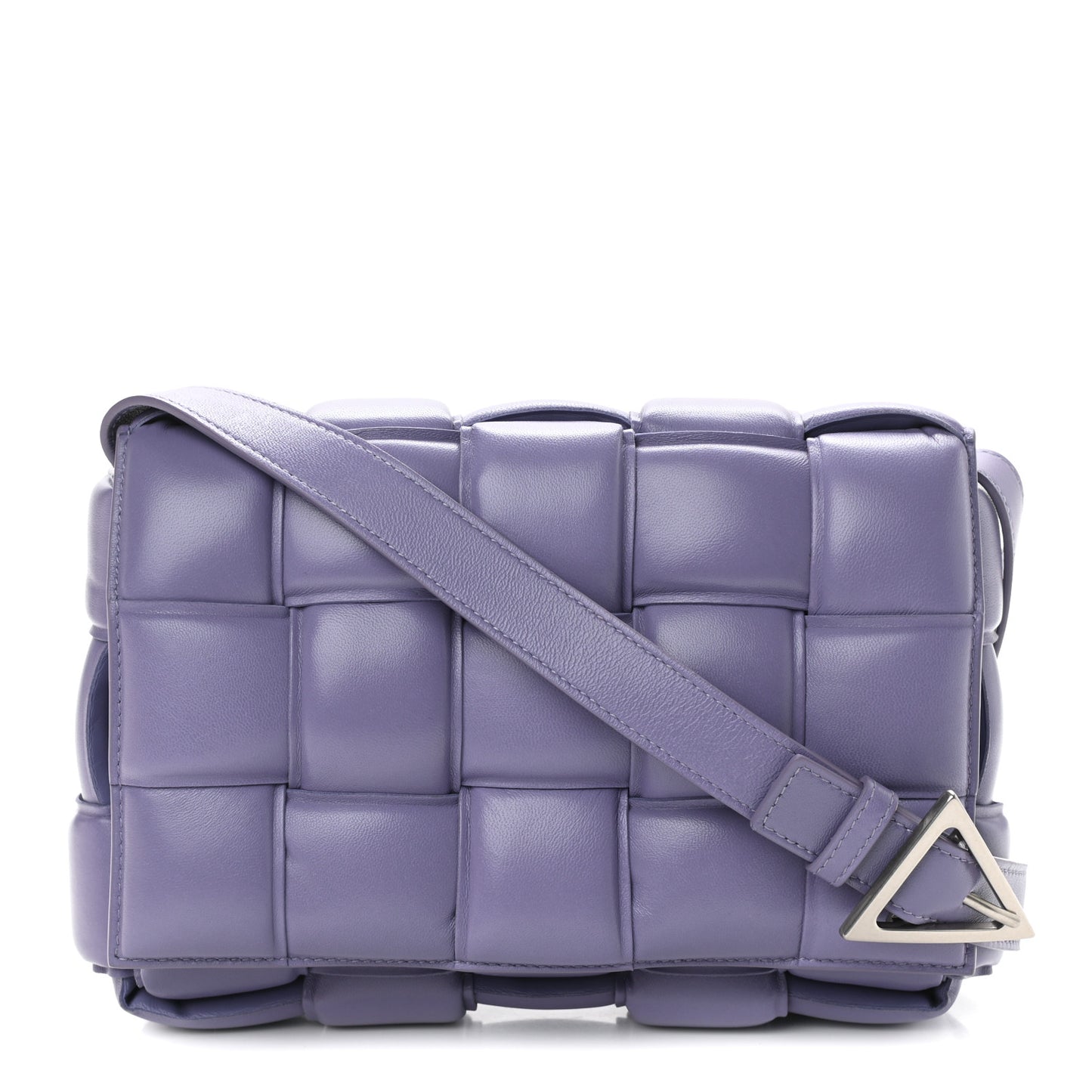 Nappa Maxi Intreccio Padded Cassette Crossbody Bag Lavender