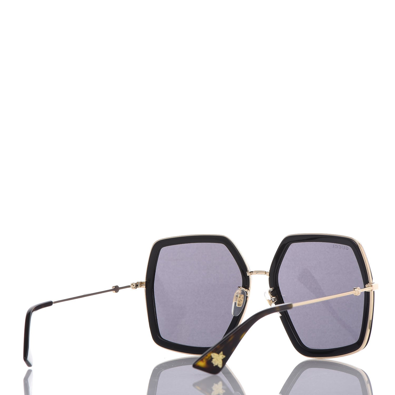 Gucci Acetate Oversize Square Frame GG0106S Sunglasses Black 4 of 7