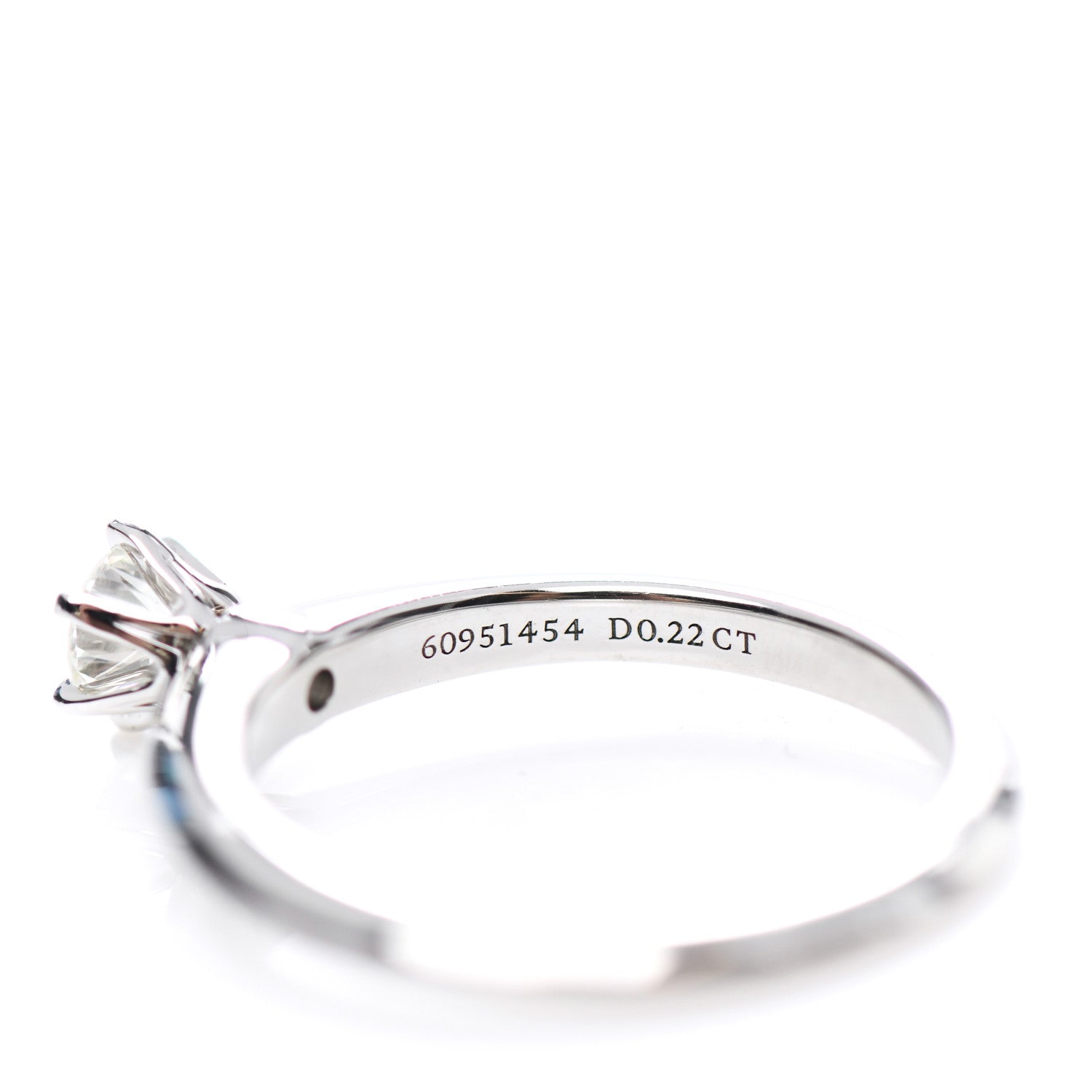 Tiffany Platinum Diamond .22ct Solitaire Engagement Ring 47 4 4 of 5