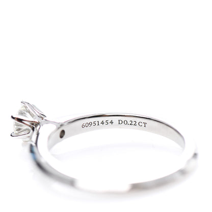 Tiffany Platinum Diamond .22ct Solitaire Engagement Ring 47 4 4 of 5