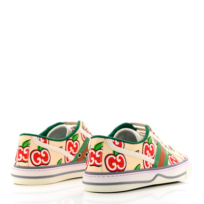 Gucci Canvas Web GG Apple Womens 1977 Tennis Sneakers 37 Ivory Red Mystic White New Shamarock 4 of 8