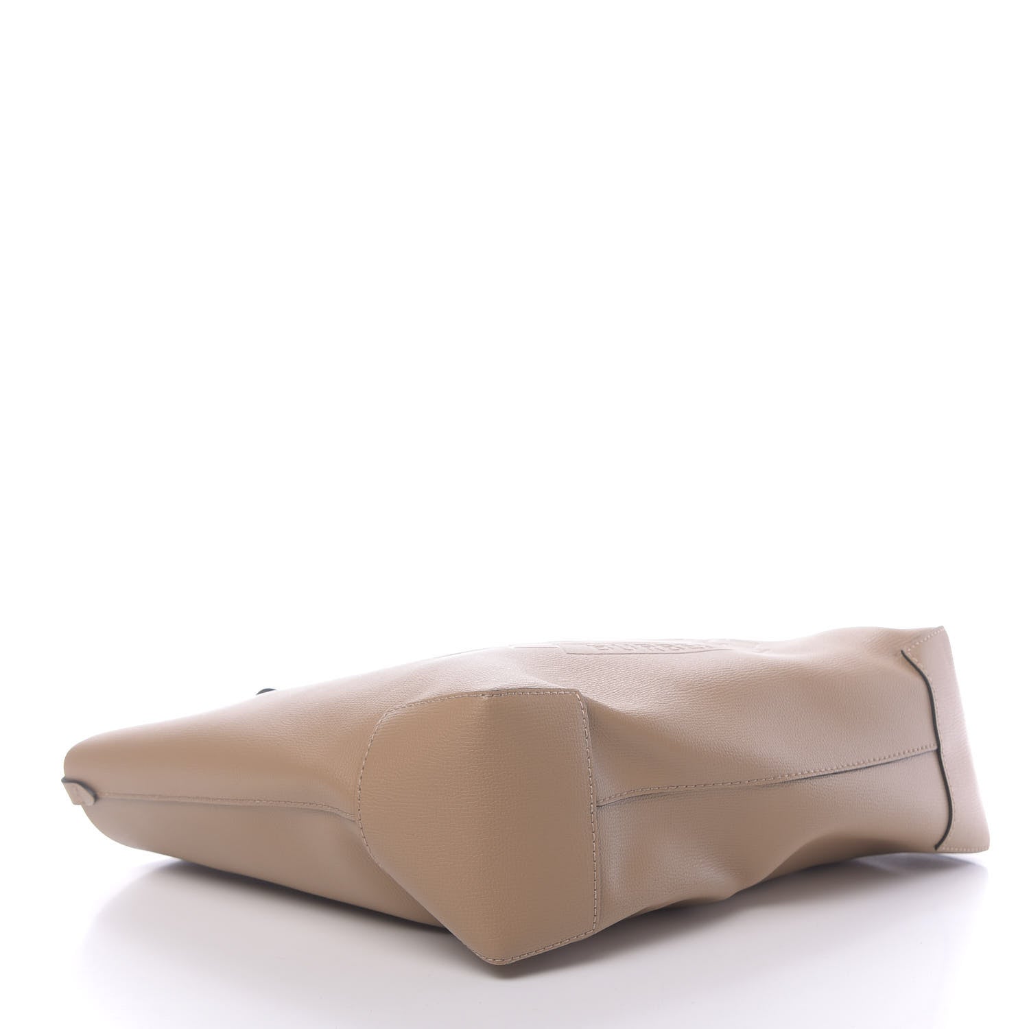 Burberry Calfskin Embossed Crest Medium Tote Camel 4 of 12