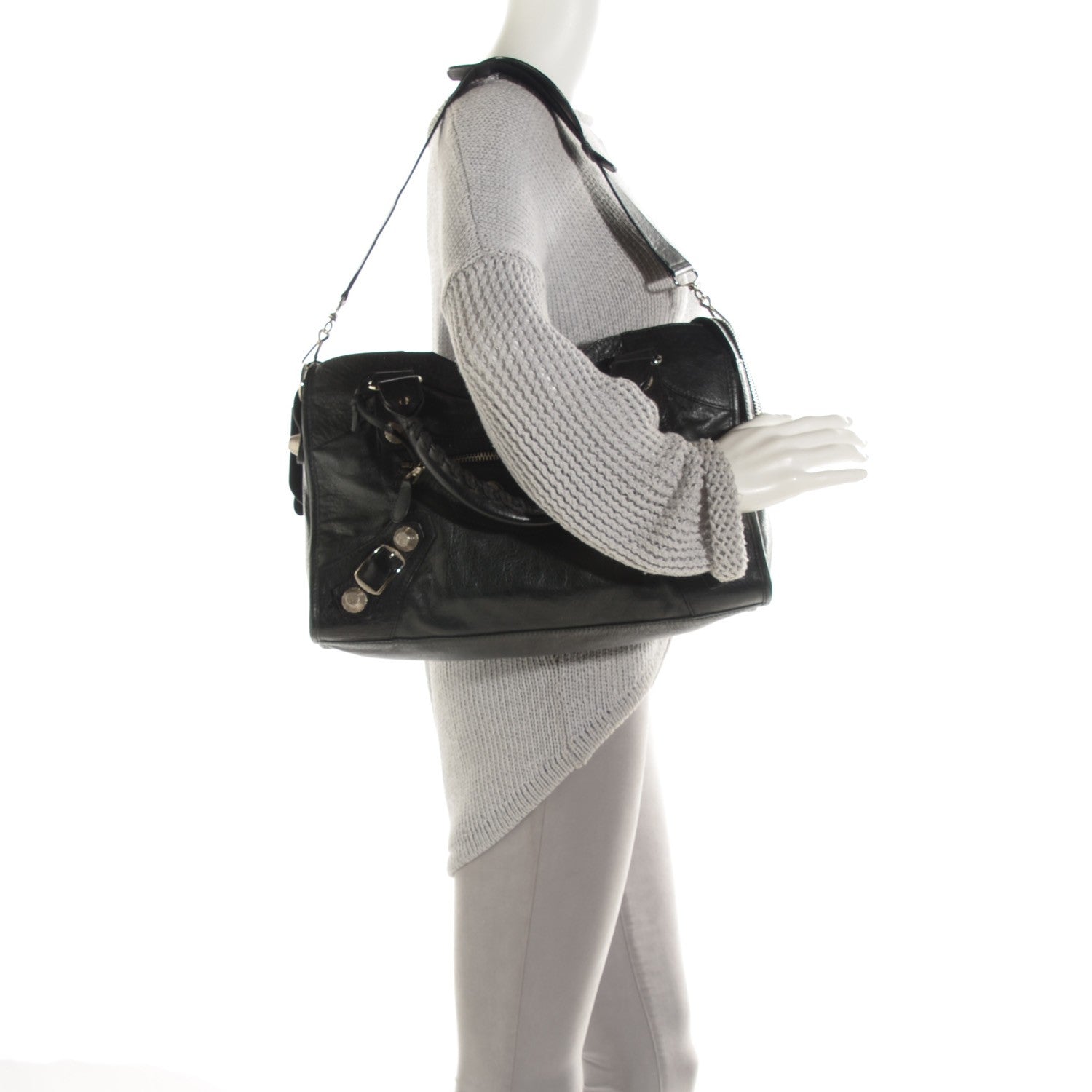 Balenciaga Agneau Giant 21 Silver Hardware City Black 2 of 12
