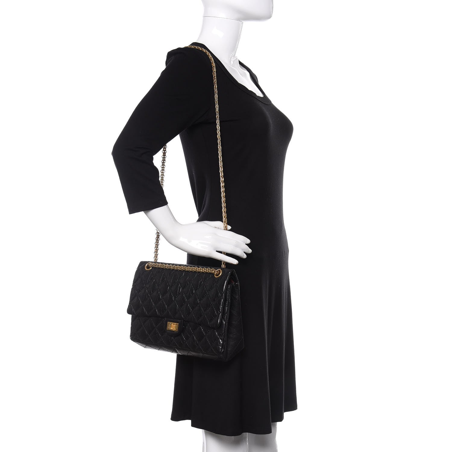 Chanel Aged Calfskin Quilted 2.55 Reissue 226 Flap Black 2 of 11