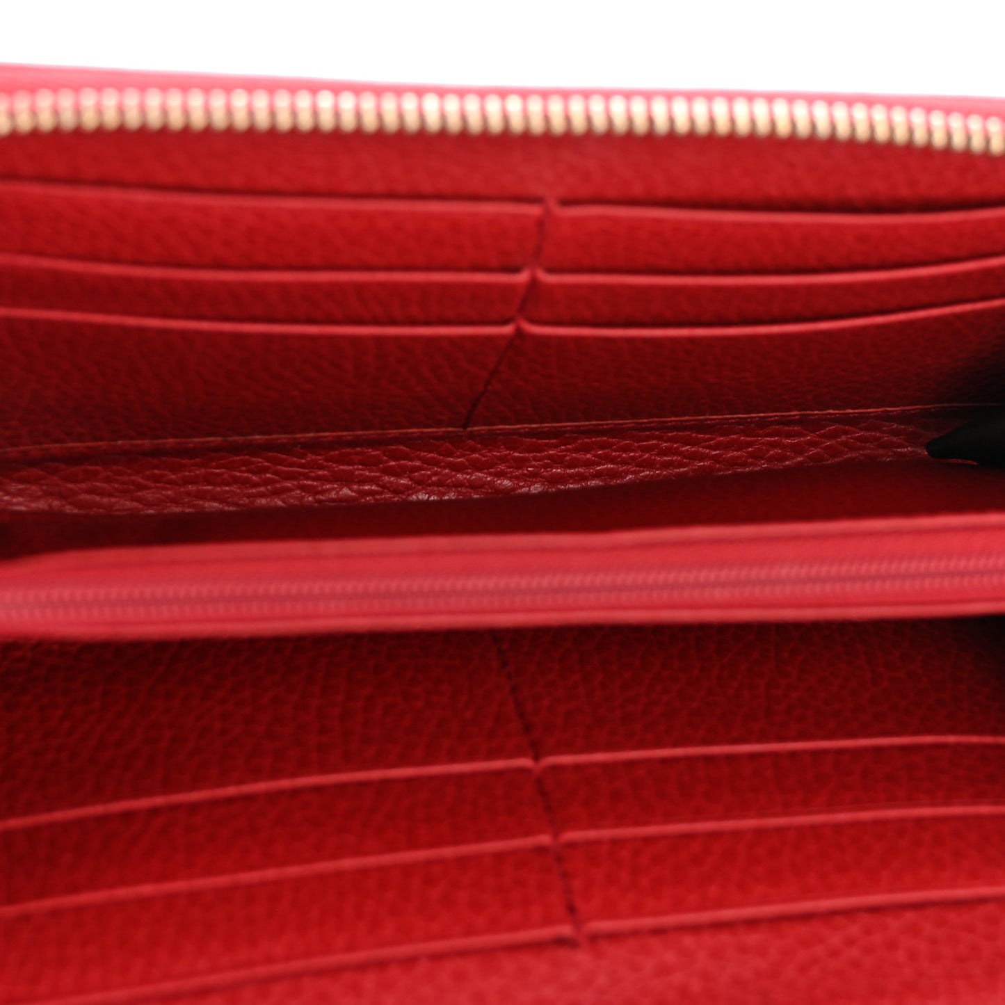 Dollar Calfskin GG Zip Around Wallet Red