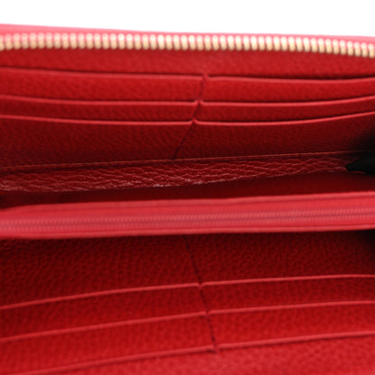 Gucci Dollar Calfskin GG Zip Around Wallet Red 5 of 9