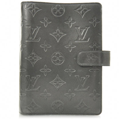 Louis Vuitton Mat Monogram Medium Ring Agenda Black 1 of 8