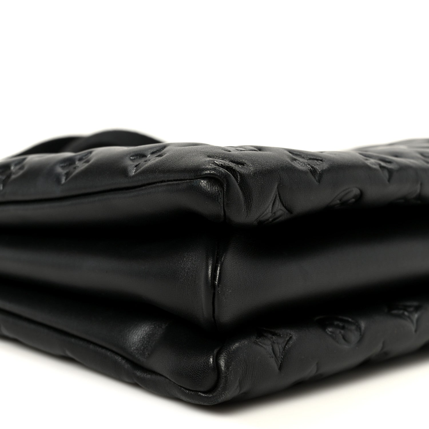 Louis Vuitton Lambskin Embossed Monogram Coussin MM Black 10 of 12