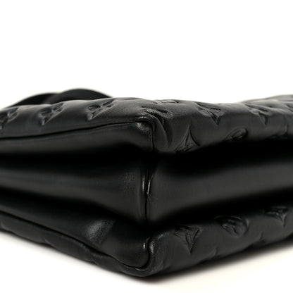 Louis Vuitton Lambskin Embossed Monogram Coussin MM Black 10 of 12