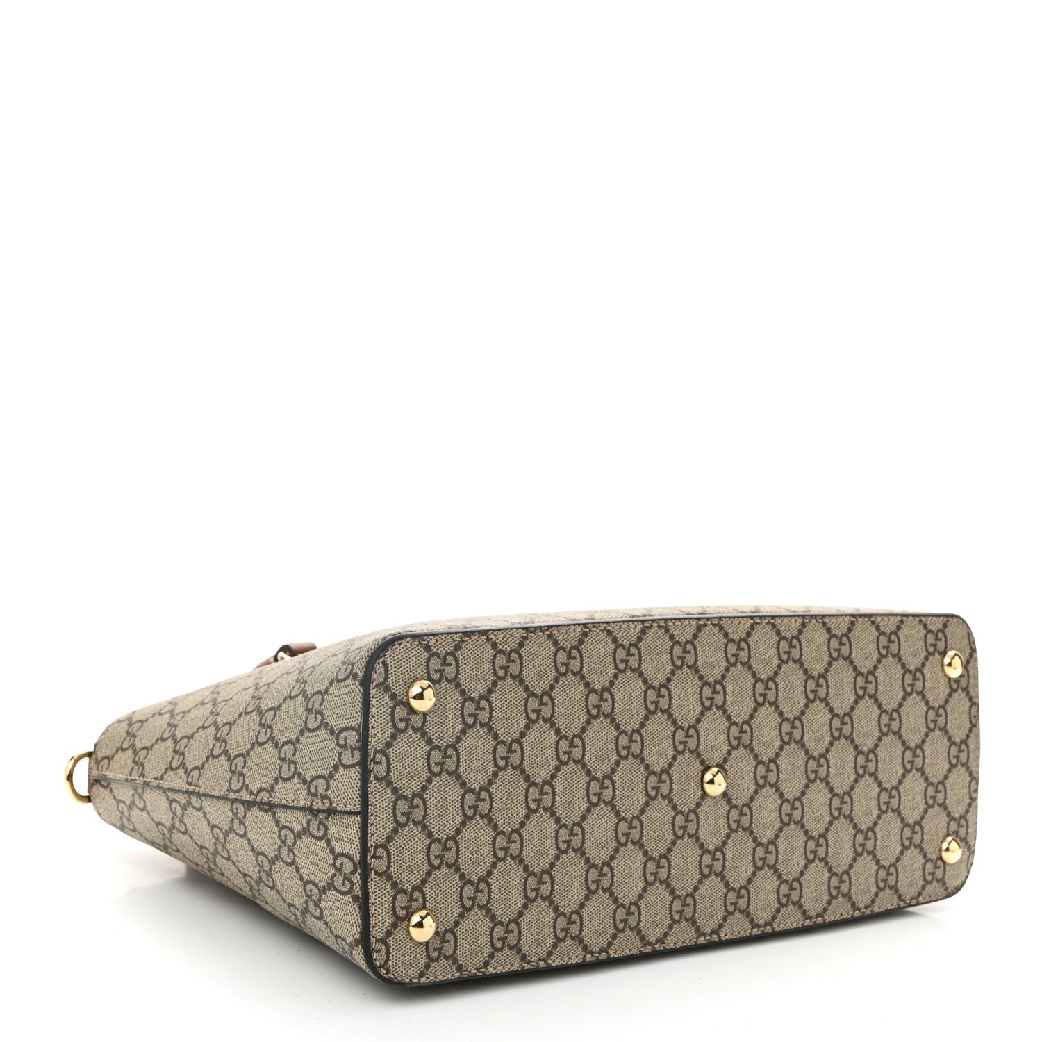 Gucci GG Supreme Monogram Small Zip Top Tote Beige Tuscany 4 of 10