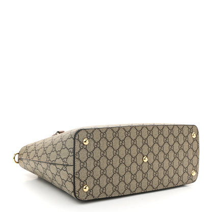Gucci GG Supreme Monogram Small Zip Top Tote Beige Tuscany 4 of 10